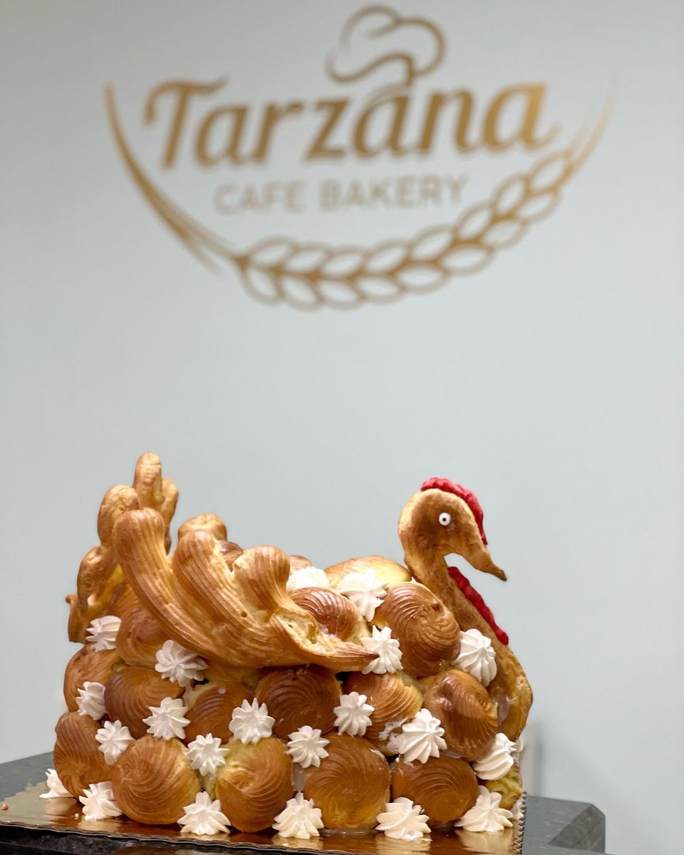 Turkey Shaped Pastry Tower from Tarzana Bakery