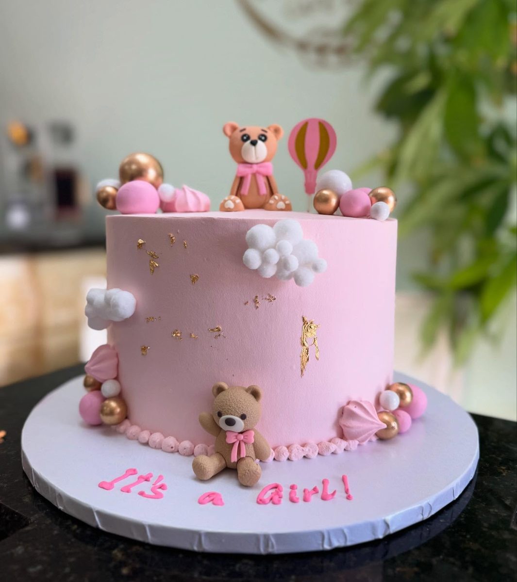 Pink Teddy Bear and Balloon Cake from Tarzana Bakery